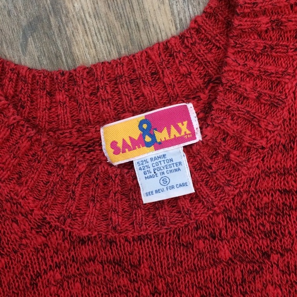 Sam & Max vintage red marled oversized sweater - Picture 3 of 8
